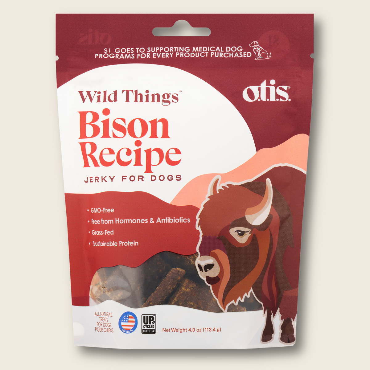 Wild Things Bison Jerky Dog Treats – Otis Love