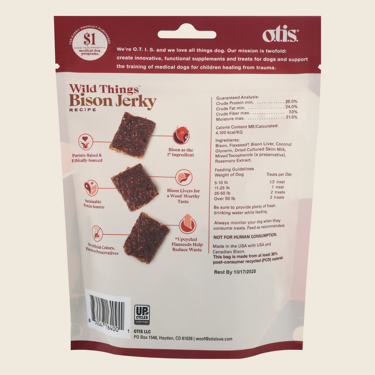 Wild Things Bison Jerky Dog Treats – Otis Love
